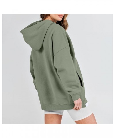 Oversized Sweatshirt for Women Y2k Hoodie Hooded Pullover Tops Fall Clothes with Pocket Sweaters Casual Outfits Fall A-army G...