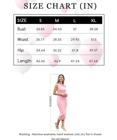 Women's Sexy V Neck Dress Ruched Bodycon Fitted Casual Midi Dress 1-sleeveless-red $24.18 Dresses