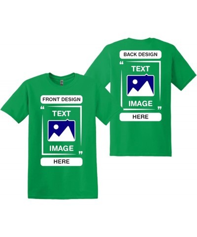 Custom T-Shirts - Personalized Unisex Crewneck Tee Shirt - Customize Your Image, Text & Photo - Men Women Adult Irish Green $...