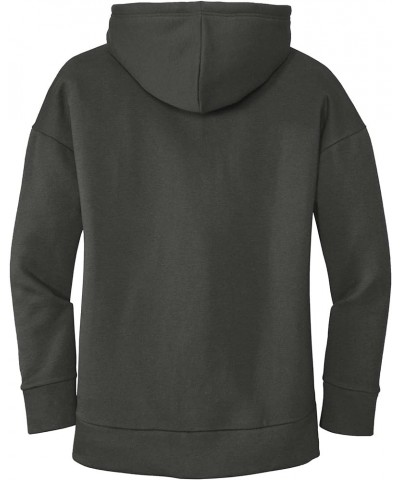 Ladies Drop Shoulder Full Zip Fleece Hoodies in XS-4XL Charcoal $19.20 Hoodies & Sweatshirts