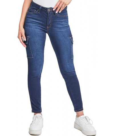 Women's Hyperdenim Skinny Cargo Jeans S08 Midnight Sky Blue $15.10 Jeans