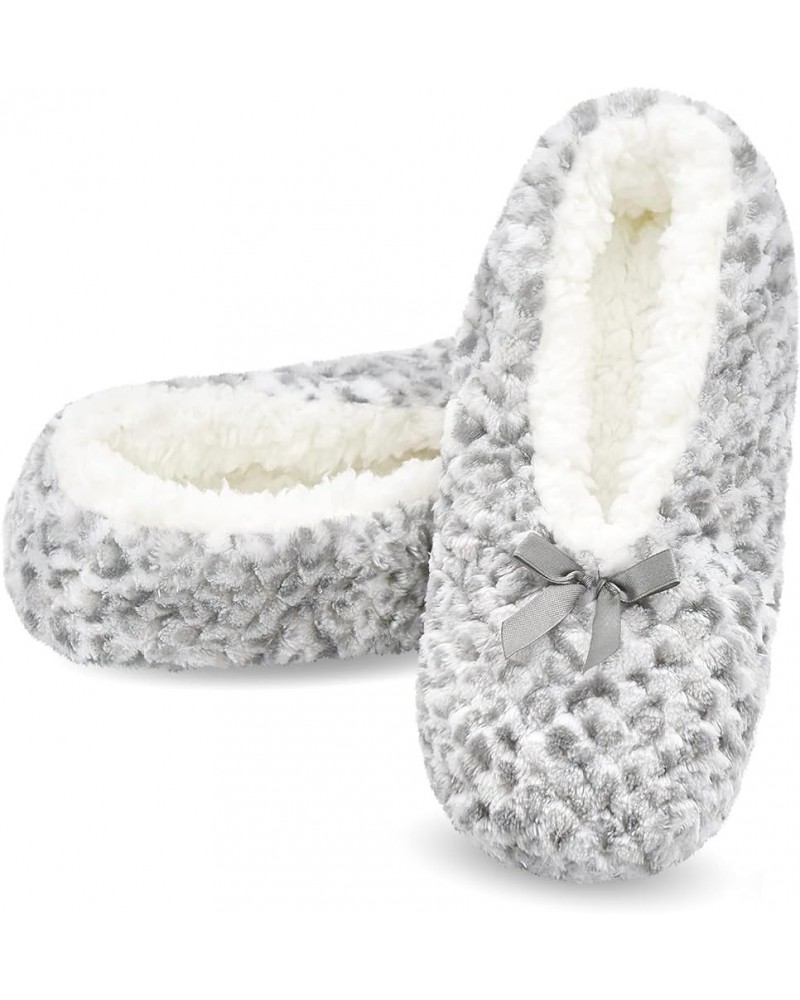 Womens Cozy&Warm Slipper Socks with Grippers -Fuzzy Fleece House Slippers with Non Slip Bottoms Lepoard $9.17 Socks