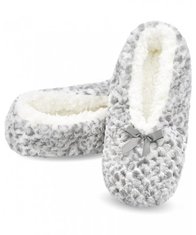 Womens Cozy&Warm Slipper Socks with Grippers -Fuzzy Fleece House Slippers with Non Slip Bottoms Lepoard $9.17 Socks