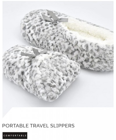 Womens Cozy&Warm Slipper Socks with Grippers -Fuzzy Fleece House Slippers with Non Slip Bottoms Lepoard $9.17 Socks