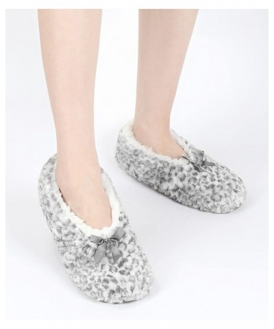 Womens Cozy&Warm Slipper Socks with Grippers -Fuzzy Fleece House Slippers with Non Slip Bottoms Lepoard $9.17 Socks