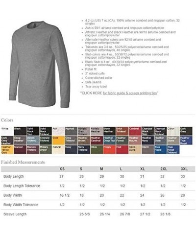 Canvas Men's 4.2 oz. Filmore Long-Sleeve T-Shirt 3501 Black-storm $10.79 T-Shirts