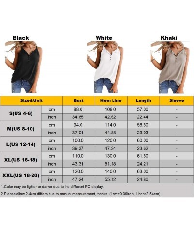 Womens Henley Tank Tops Button Up Shirts Workout Summer Casual Sleeveless Tunics Loose Fit Tees Blouse 5 Pink $10.59 Tanks