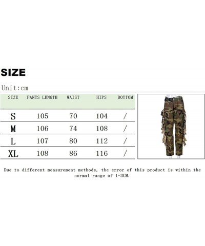 Women's High Waist Fringe Pants Casual Side Color Side Tassel Wide Leg Long Sweatpants 9039pd-camo $9.27 Pants