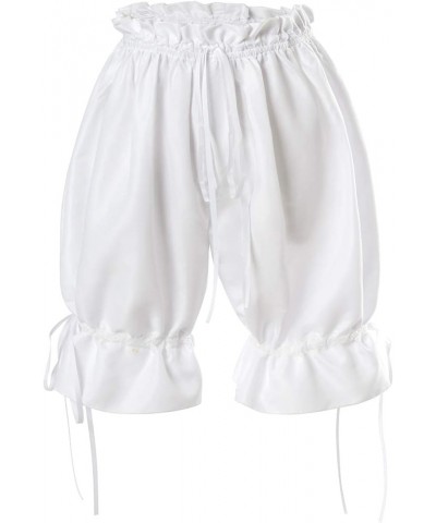 Womens Lolita Bloomers Maid Ruffle Pumpkin Pants Shorts White $11.25 Lingerie