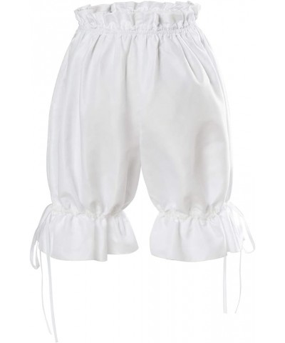 Womens Lolita Bloomers Maid Ruffle Pumpkin Pants Shorts White $11.25 Lingerie