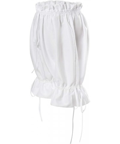 Womens Lolita Bloomers Maid Ruffle Pumpkin Pants Shorts White $11.25 Lingerie