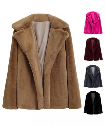 Jackets for Women Plus Size Sherpa Faux Fur Plush Outerwear Button Down Parka Coat Winter Warm Oversized Outwear Grey $16.92 ...