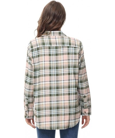 Women's Oversized Flannel Plaid Shirt Long Sleeve Button Down Plus Size Lightweight Shacket Blouse (S-4X) Regular Fit 50013 $...