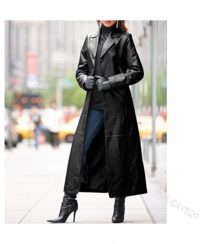 Leather Coat for Women - Women's Sexy Trench Coats Button Jacket Long Faux Pu Leather Jackets,Slim Fit Maxi Coat,Trench Coat ...