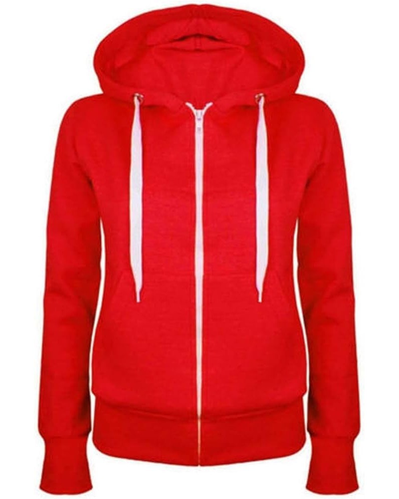 Trendy Hoodies Sweatshirts for Women Zip Up Drawstring Casual Sweatshirt Long Sleeve Fall Outfit Clothes 2023 Red 6 $9.00 Hoo...