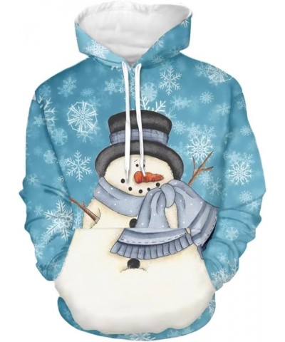 Womens Girls Hoodies Sweatshirts Long Sleeves Pullover Loose with Big Pockets A Christmas Snowman Snowflake $19.24 Hoodies & ...