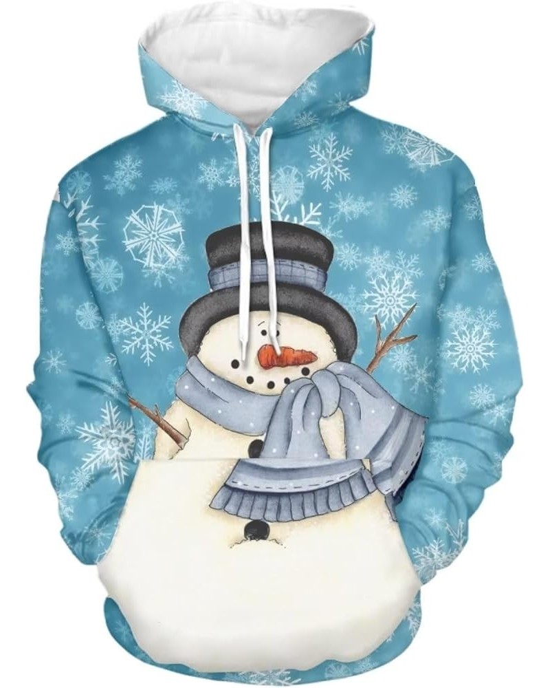 Womens Girls Hoodies Sweatshirts Long Sleeves Pullover Loose with Big Pockets A Christmas Snowman Snowflake $19.24 Hoodies & ...