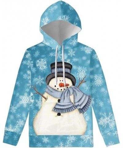 Womens Girls Hoodies Sweatshirts Long Sleeves Pullover Loose with Big Pockets A Christmas Snowman Snowflake $19.24 Hoodies & ...