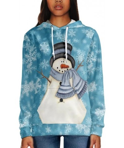 Womens Girls Hoodies Sweatshirts Long Sleeves Pullover Loose with Big Pockets A Christmas Snowman Snowflake $19.24 Hoodies & ...