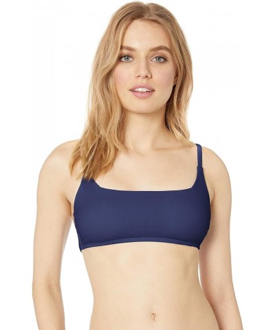 Women's Squareneck Bralette Swimsuit Bikini Top Coordinator Navy $30.22 Swimsuits