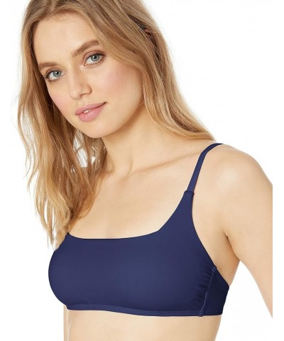 Women's Squareneck Bralette Swimsuit Bikini Top Coordinator Navy $30.22 Swimsuits