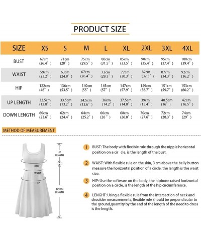 Womens Summer Sleeveless Tank Dress with 2 Side Pockets XS-4XL Plus Size White Mushroom $13.16 Dresses