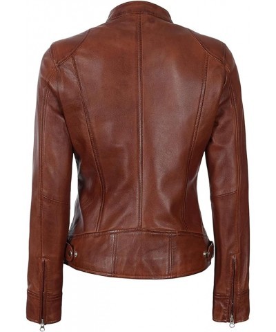 Leather Jackets For Women - Real Lambskin Café Racer Style Causal And Fashionable Women's Leather Jacket Dodge Leather Jacket...