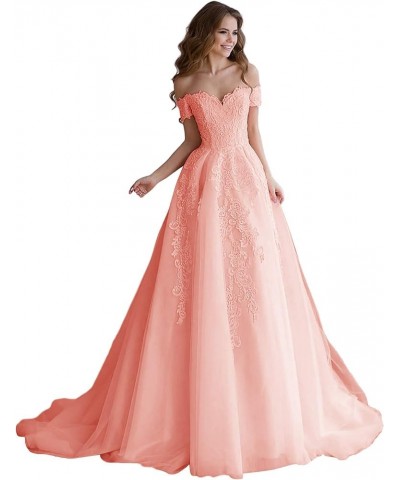 Women's Off The Shoulder Quinceanera Princess Prom Dresses 2023 Long Lace Pearls Ball Gowns Burgundy $34.20 Others