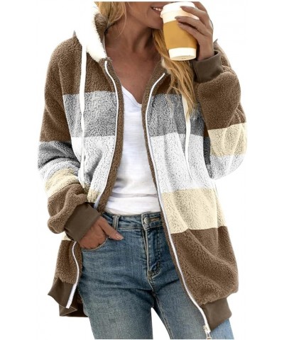 Winter College Full Sleeve Parka Women's Hoody Trendy Zip Fit Solid Stretch Hood Fuzzy Parkas for Women 04-khaki $10.91 Jackets