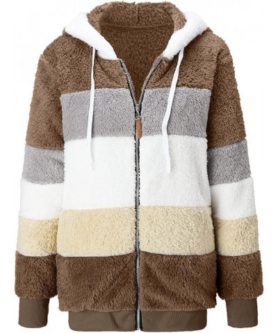 Winter College Full Sleeve Parka Women's Hoody Trendy Zip Fit Solid Stretch Hood Fuzzy Parkas for Women 04-khaki $10.91 Jackets