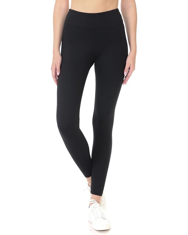 Women's 3" Yoga Waistband Activewear Comfort Leggings Black $10.06 Leggings