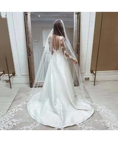 Mermaid Wedding Dress for Bridal 2023 Women's Lace Appliques Vintage V Neck Wedding Dresses Ball Gowns SYYS020 G2-white $57.4...