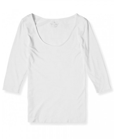 Women's Scoop Top T-Shirt - Soft, Breathable, Comfortable Fabric for Everyday Wear White $15.98 T-Shirts