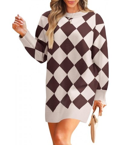 Women's Long Sleeve Dress Winter Oversized Tunic Sweaters 2024 Trendy Clothes Fall Outfits Taupe $14.57 Sweaters