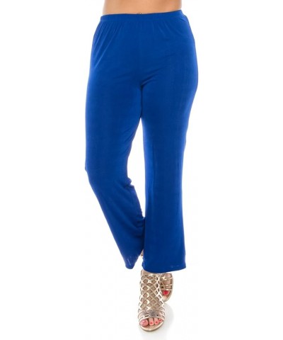 Women's Elastic Waist Pants – Pull On Stretch Basic Soft Casual Trouser Royal $17.41 Pants