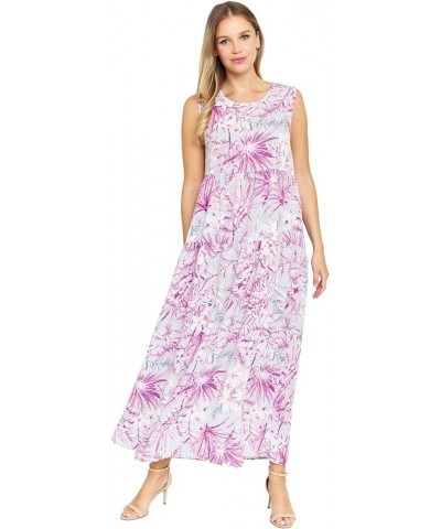 EGS by Eloges Women's Romantic Contrast Vintage Sleeveless Maxi Boho Long Dress | Floral, Paisley | S to 3X(Reg, Plus) Woven ...