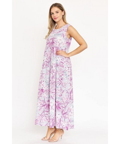 EGS by Eloges Women's Romantic Contrast Vintage Sleeveless Maxi Boho Long Dress | Floral, Paisley | S to 3X(Reg, Plus) Woven ...