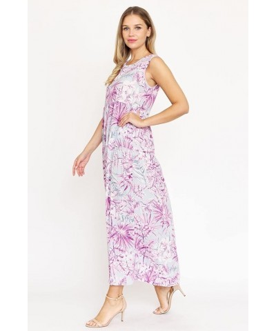 EGS by Eloges Women's Romantic Contrast Vintage Sleeveless Maxi Boho Long Dress | Floral, Paisley | S to 3X(Reg, Plus) Woven ...