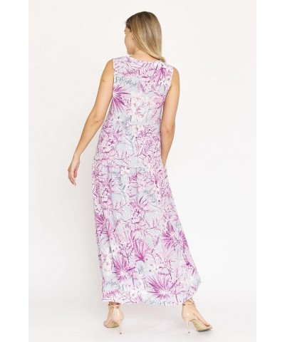 EGS by Eloges Women's Romantic Contrast Vintage Sleeveless Maxi Boho Long Dress | Floral, Paisley | S to 3X(Reg, Plus) Woven ...