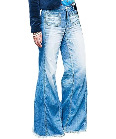 Women's Pocket Detail Wide Leg Jeans Low Waist Vintage Pants Mid Denim Wash $24.96 Jeans