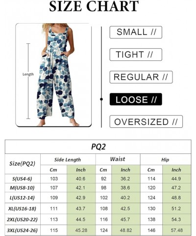 Overalls for Women Casual Loose Summer Rompers Boho Floral Adjustable Straps Wide Leg Jumpsuits with Pockets PQ2 Floral 14 $1...