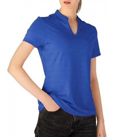 Women's Hiking Shirts Short Sleeve UPF 50+ Sun Protection Lightweight Running Fishing Shirts Klein Blue $13.05 Activewear