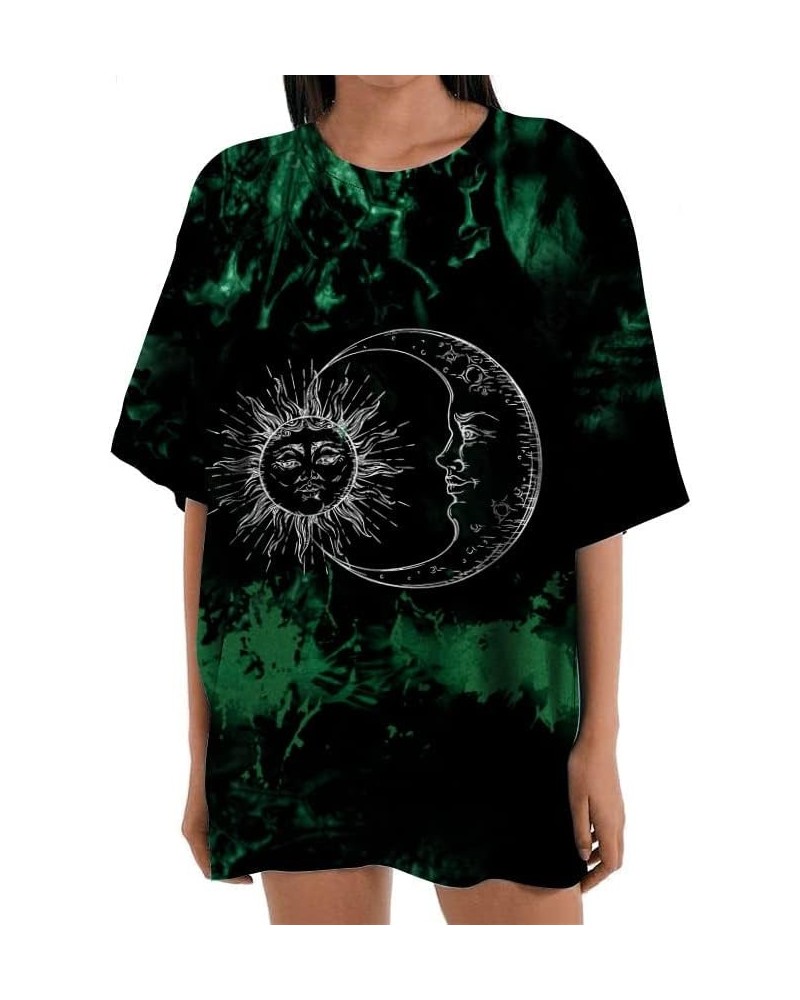 Womens Vintage Oversized T Shirts Short Sleeve Loose Fit Graphic Tees Summer Casual Trendy Aesthetic Top Teen Girls Aa1 green...