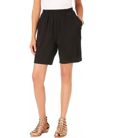 Women's Plus Size Soft Knit Short Black $17.60 Shorts