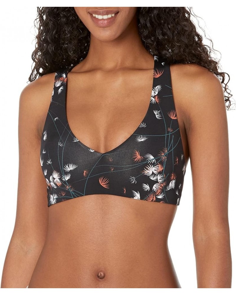 Women's La Jolla Reversible Top Feather Floral/Black Small $30.73 Swimsuits