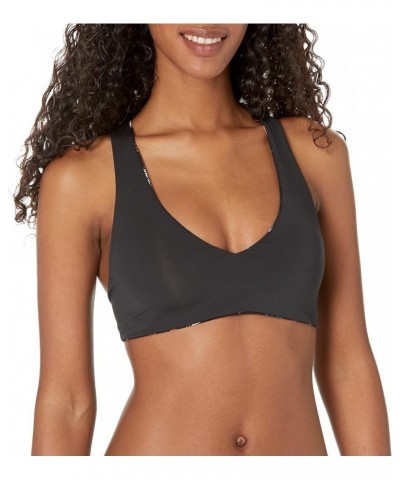 Women's La Jolla Reversible Top Feather Floral/Black Small $30.73 Swimsuits