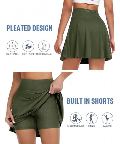 Knee Length Skorts Skirts for Women with Shorts High Waisted 20" Tennis Skirts Athletic Golf Skirt Workout Skort with Pockets...