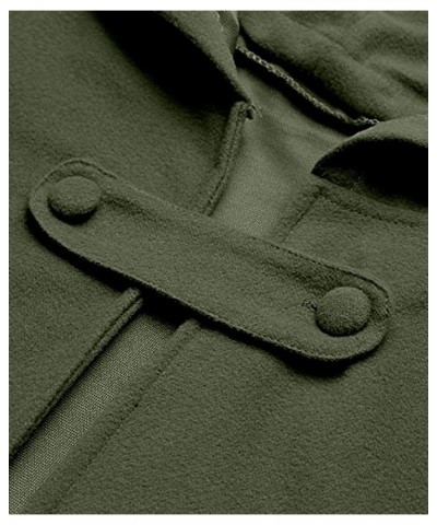 Women Gothic Hooded Open Front Poncho Cape Coat Outwear Jacket Cloak Olive $24.01 Coats