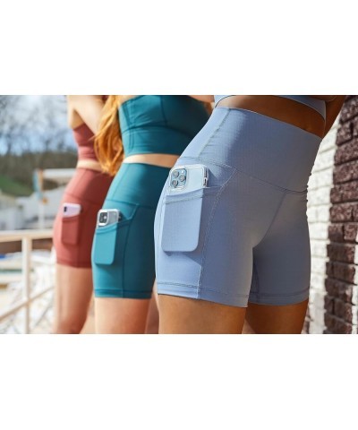 High Waist Squat Proof Side Pocket Biker Shorts - 3.5", 5", 7", 9 Windsor Wine 5 $15.92 Activewear