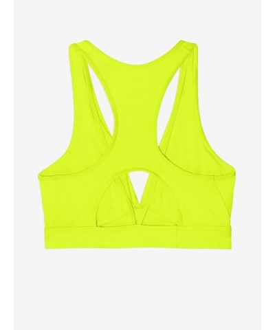 Women's Cut-Out Racerback Bikini Top Neon Yellow $13.00 Swimsuits